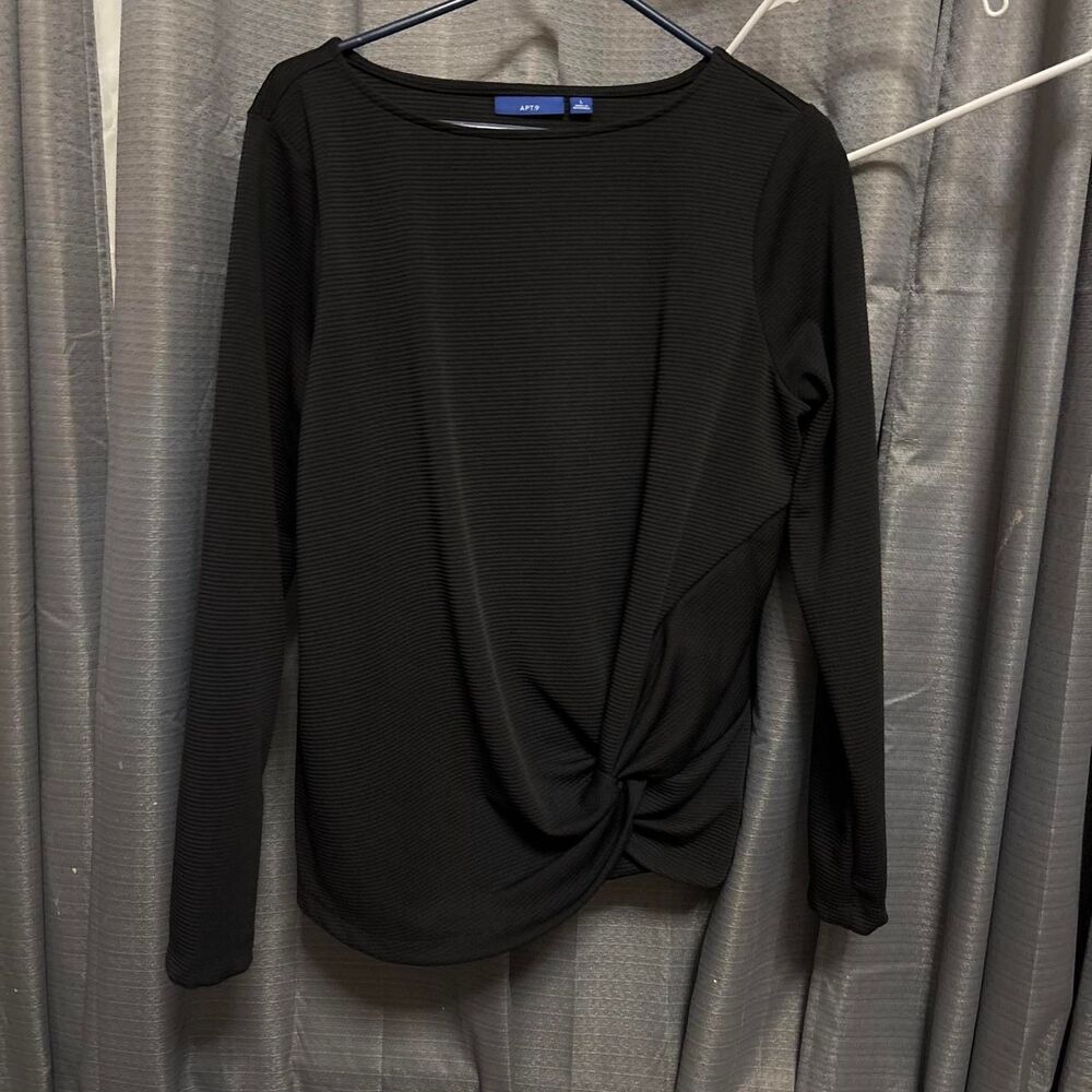 Apt-9 Women's Black and Grey Top